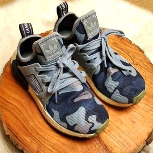 Adidas NMD XR1 Blue Camo Sneakers Size 6